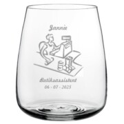 Gave til en butiksassistent vase med personlig gravering