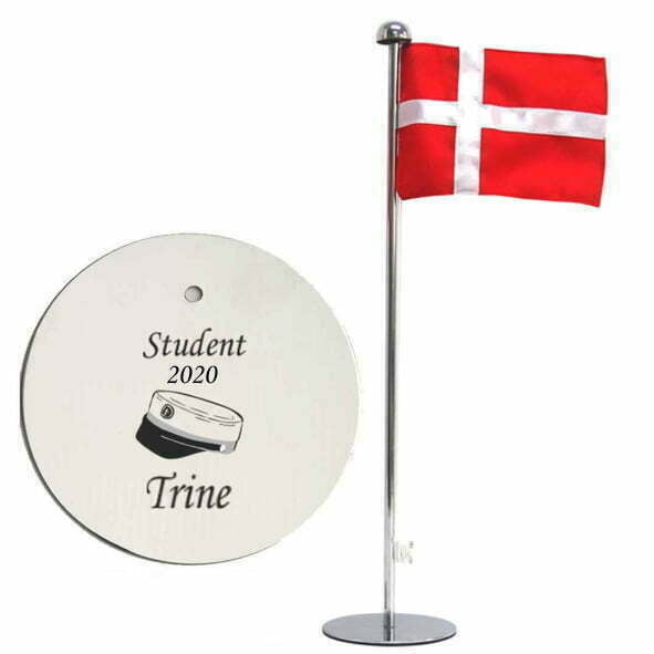 kopi Nægte Viva Rund bordflag Student er en personlig gave til studenten.